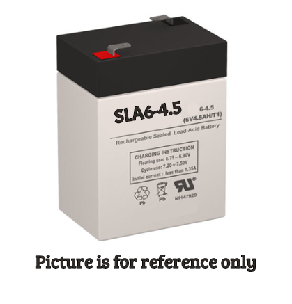 SLA6-4.5  6V 4.5 Amp Sealed Lead Acid Battery